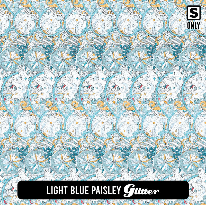 Paisley Glitter Patterned HTV (18.5" x 12")