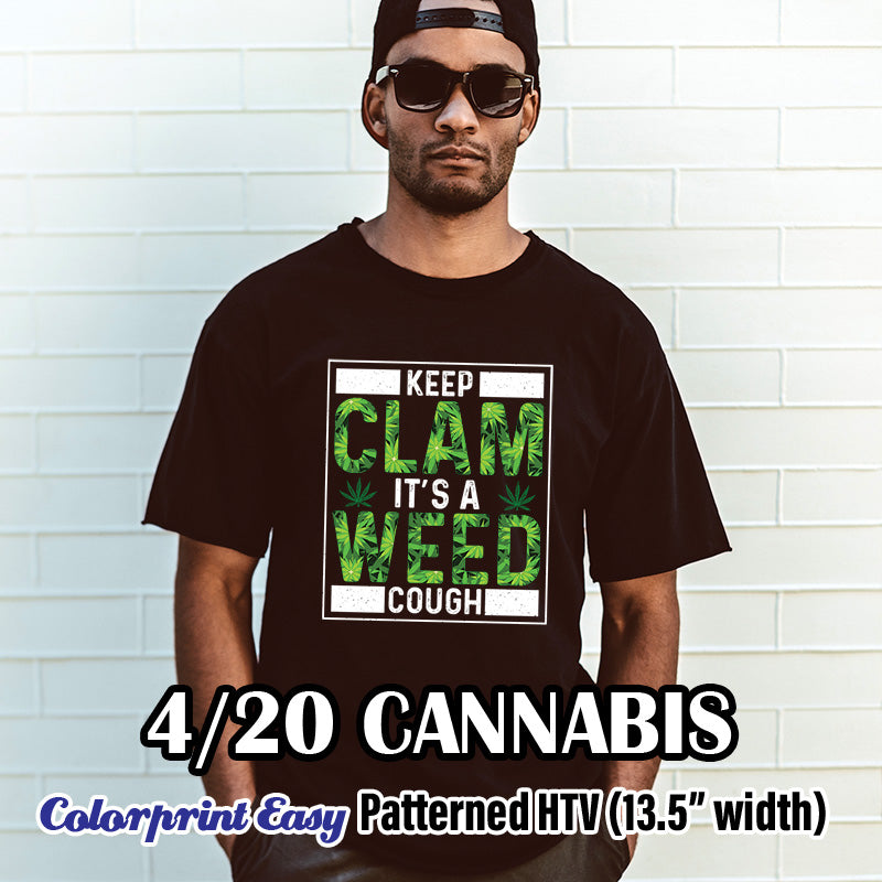 420 cannabis Patterned HTV
