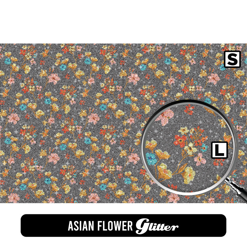 Floral/ Mother's Day Glitter Patterned HTV (18.5" x 12")