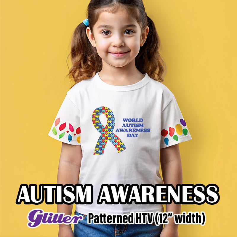 Autism Awareness Glitter Pattern