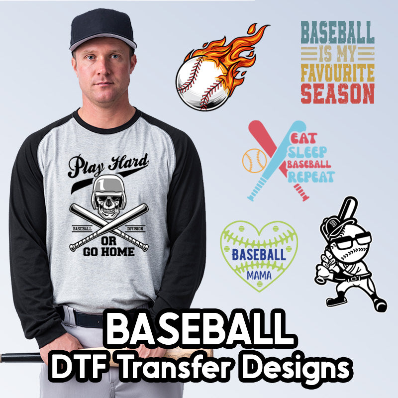 Baseball DTF Transfer Designs