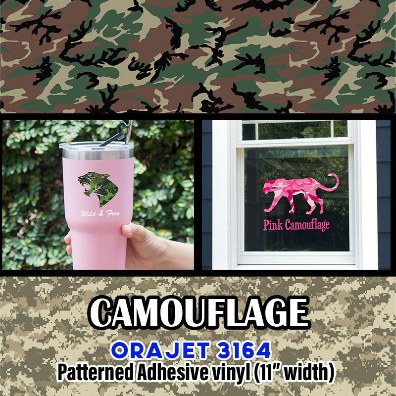 Camouflage Patterned Adhesive Vinyl