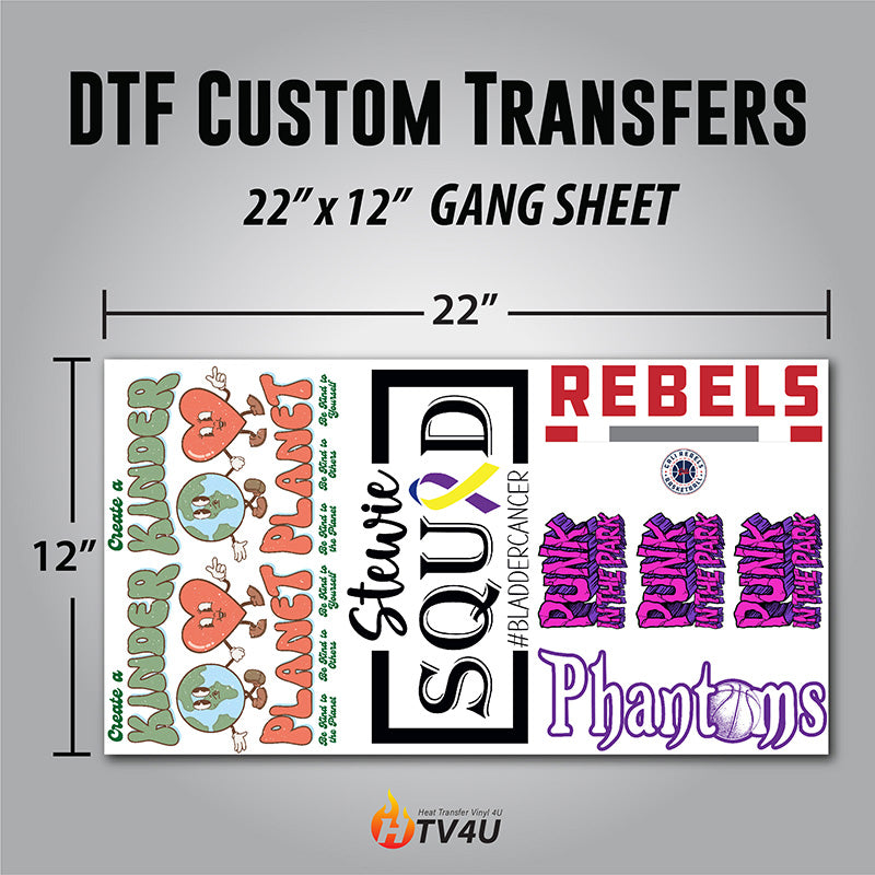 DTF Transfers, Direct to Film, Custom DTF Transfer, Ready for Press Heat  Transfers, DTF Transfer Ready to Press, Custom Transfers, 3874 