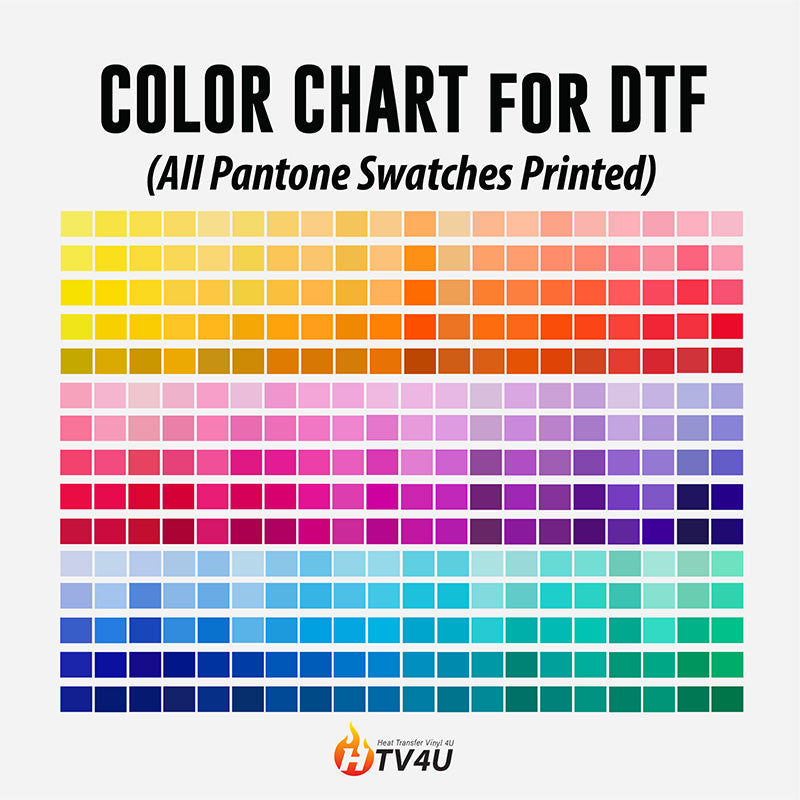 Pantone Color Chart for DTF