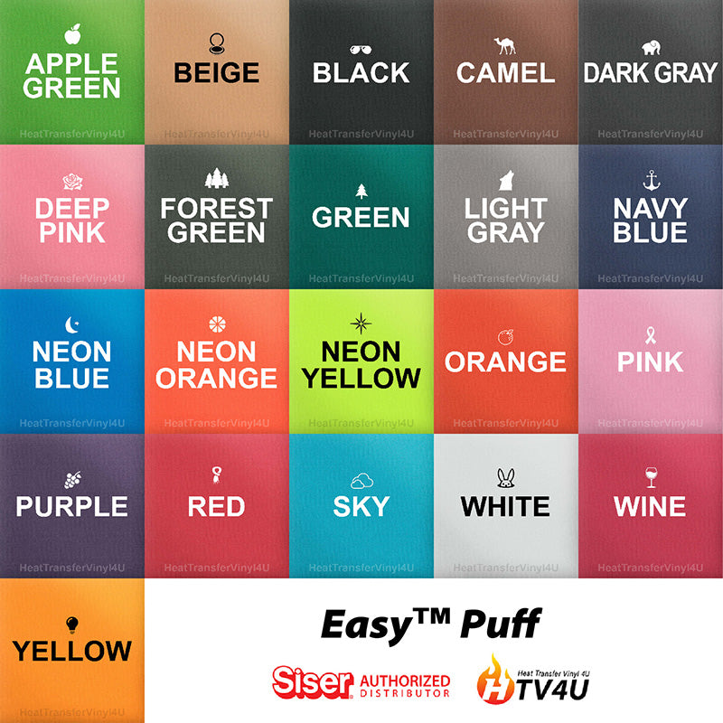 Siser® EasyPuff® PUFF HTV Sheets (11.8 actual size) - HOLIDAY SALE! –  Sweet Home Vinyl