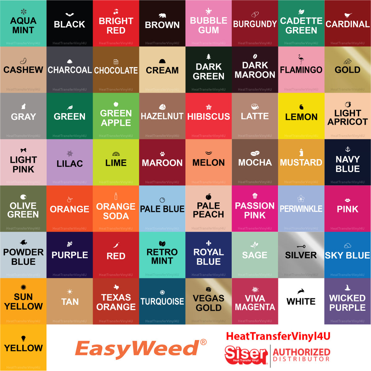 Siser Easyweed Iron on Heat Transfer Vinyl 12 Roll for T-shirts multiple  Length Options 