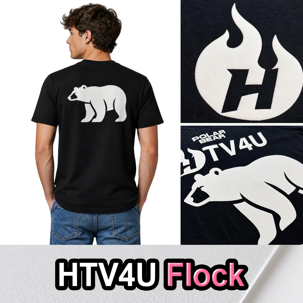 HTV4U Flock White Main Swatch