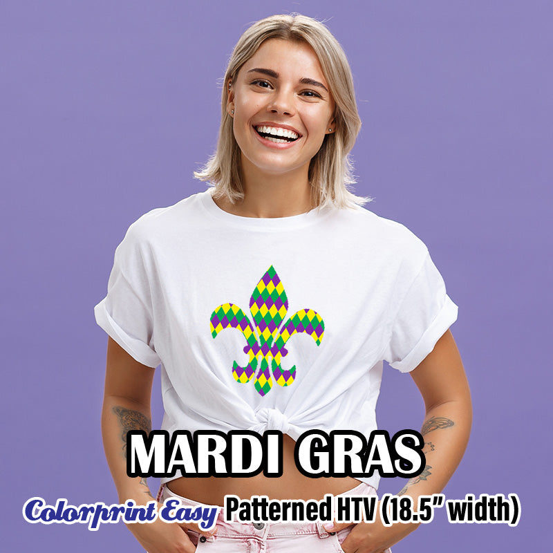 Mardi Gras Patterned HTV