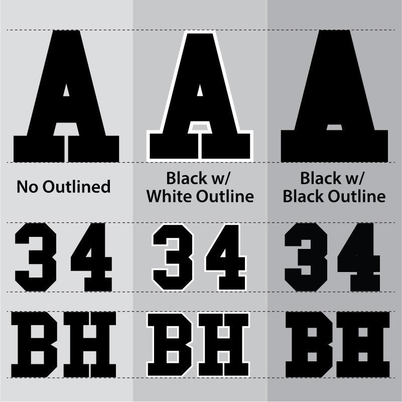 Numbers and Letters DTF Transfer
