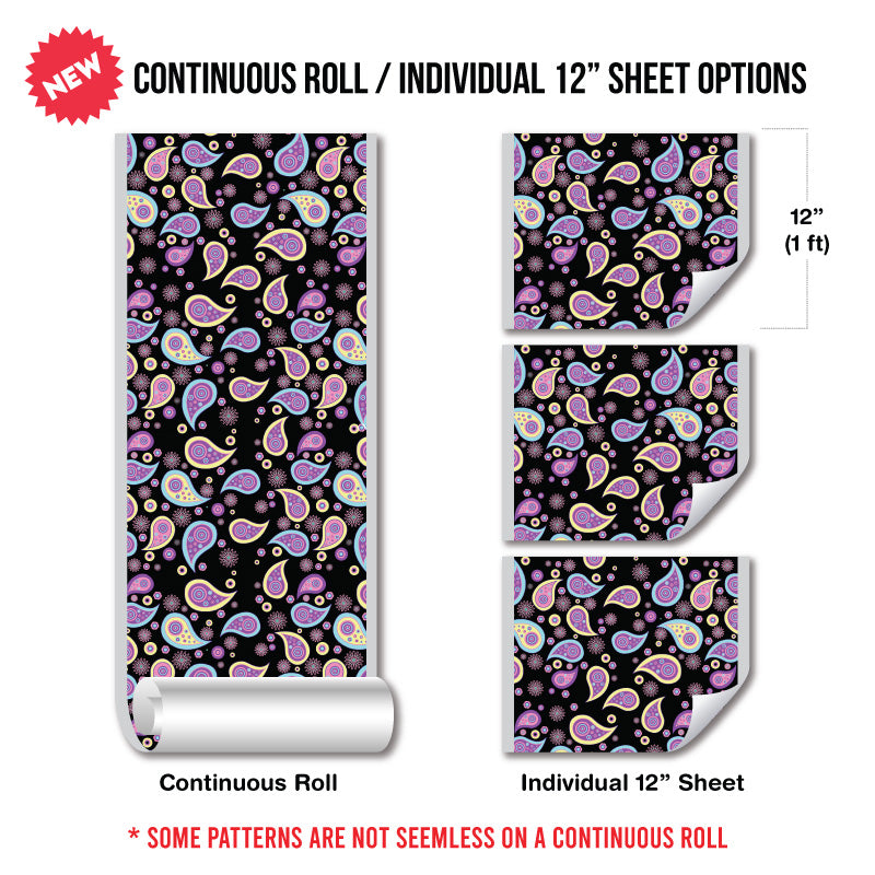 Paisley Puff Patterned HTV