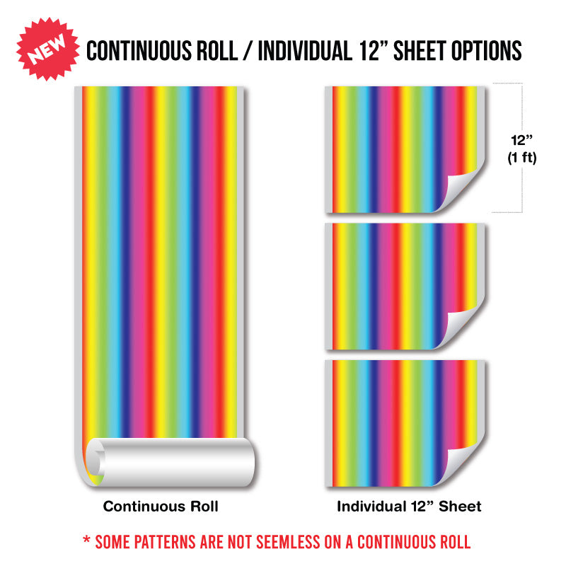 Pride / Rainbow Puff Patterned HTV (12" x 12")