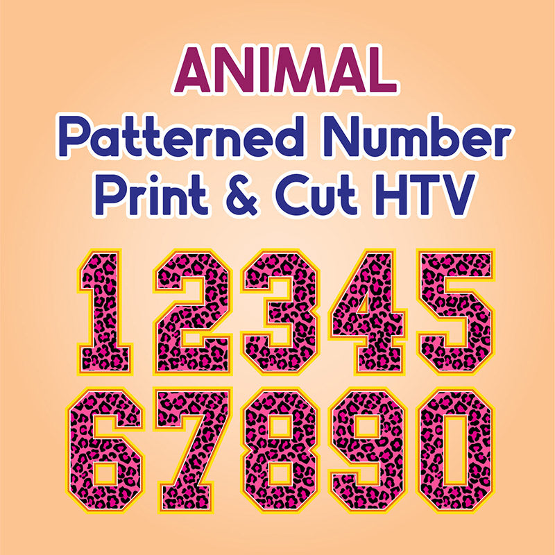Patterned Number Print and Cut HTV