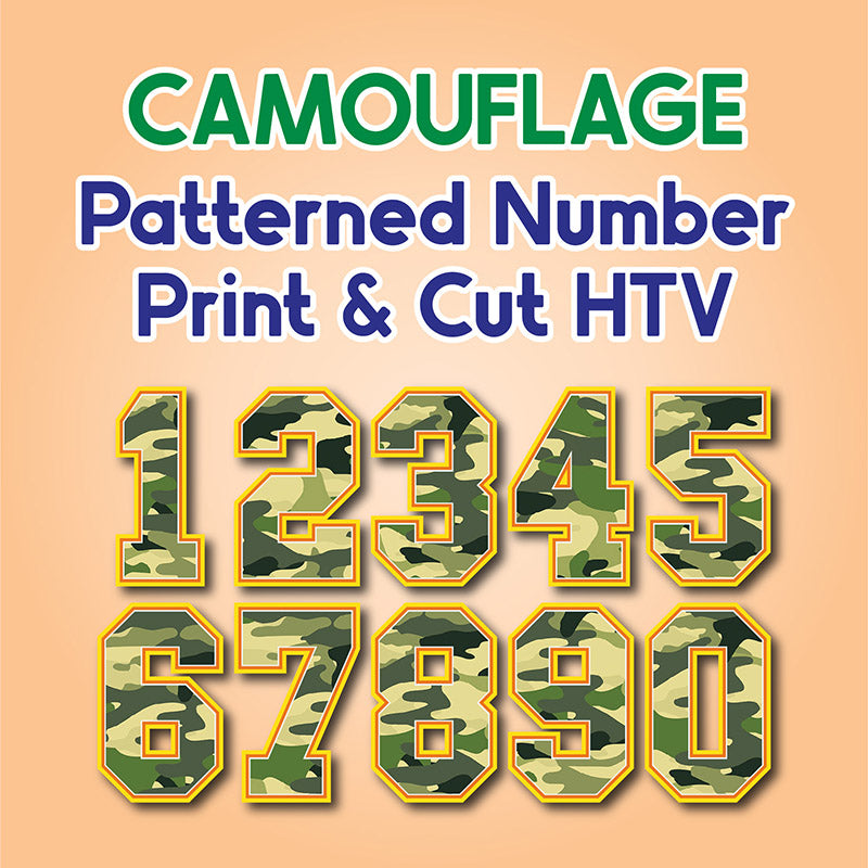 Patterned Number Print and Cut HTV