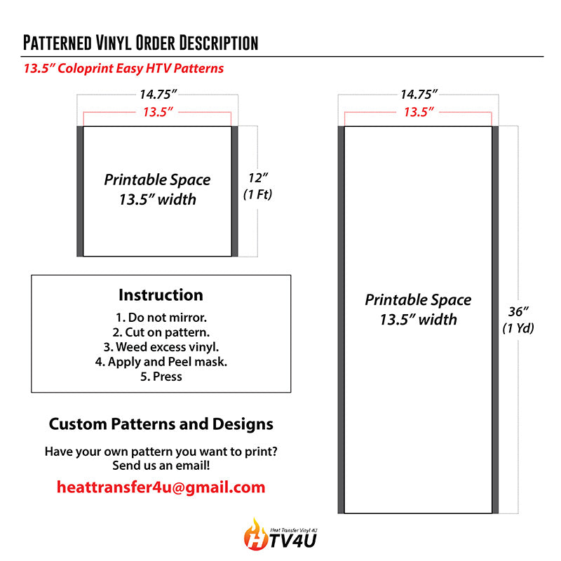Wallpaper Patterned HTV (13.5" x 12")