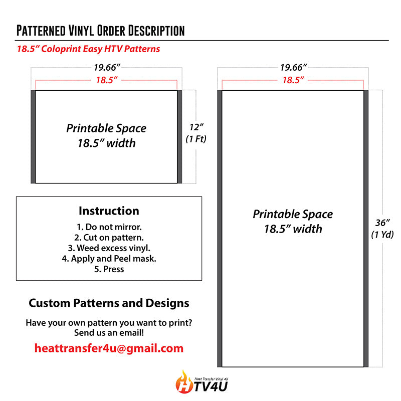 Wallpaper Patterned HTV (18.5" x 12")