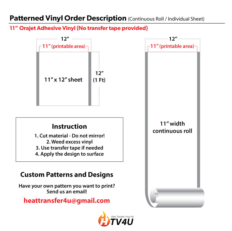 Christmas Orajet 3164 Patterned Adhesive Vinyl (11" x 12")