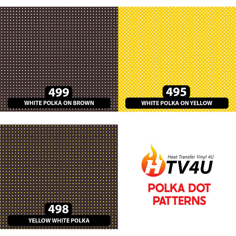 Polka Dot Patterned HTV