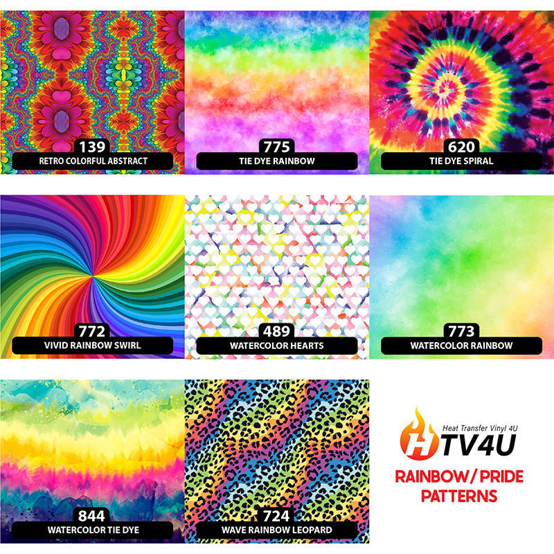 Rainbow Patterned HTV