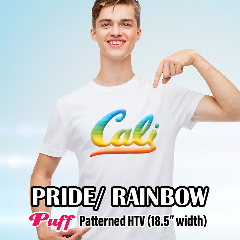 Pride / Rainbow Puff Patterned HTV (18.5" x 12")
