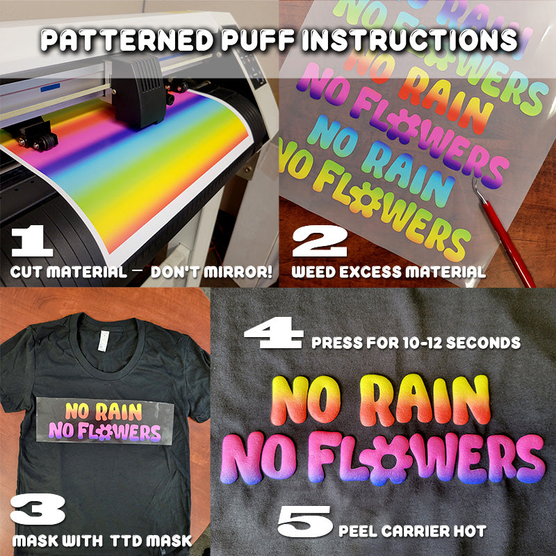 Floral Puff Patterned HTV