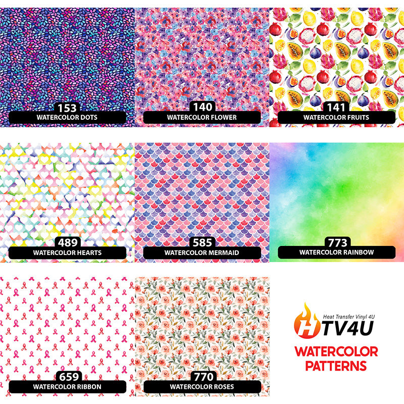 Watercolor Patterned HTV