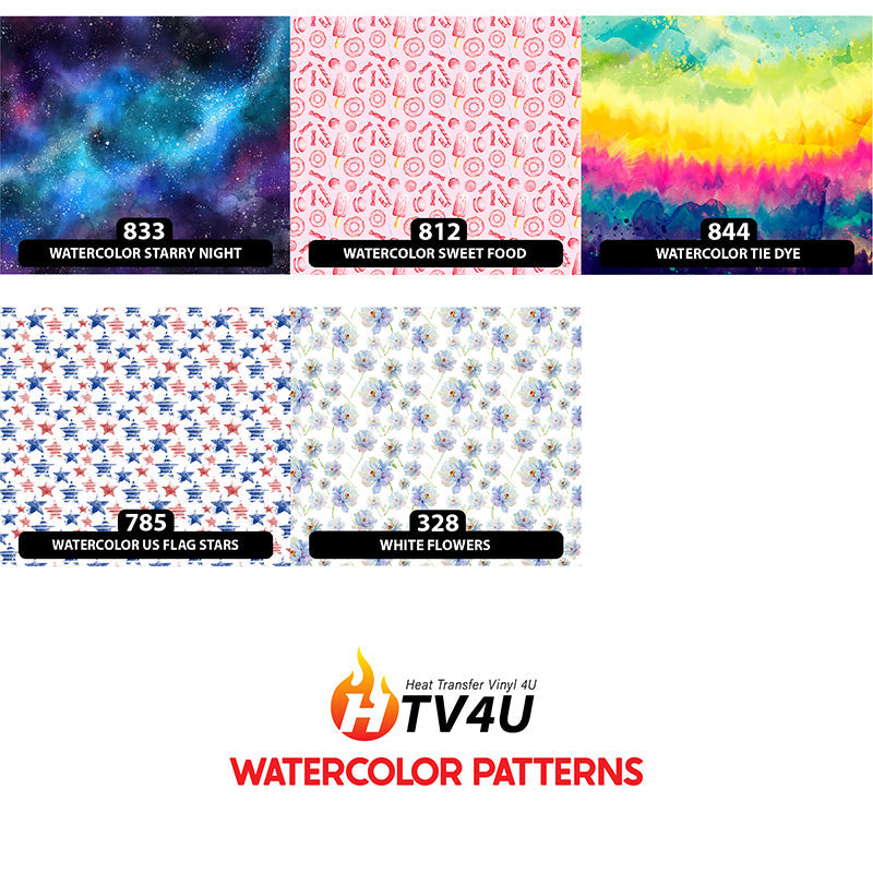 Watercolor Patterned HTV