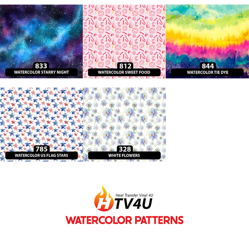 Watercolor Patterned HTV