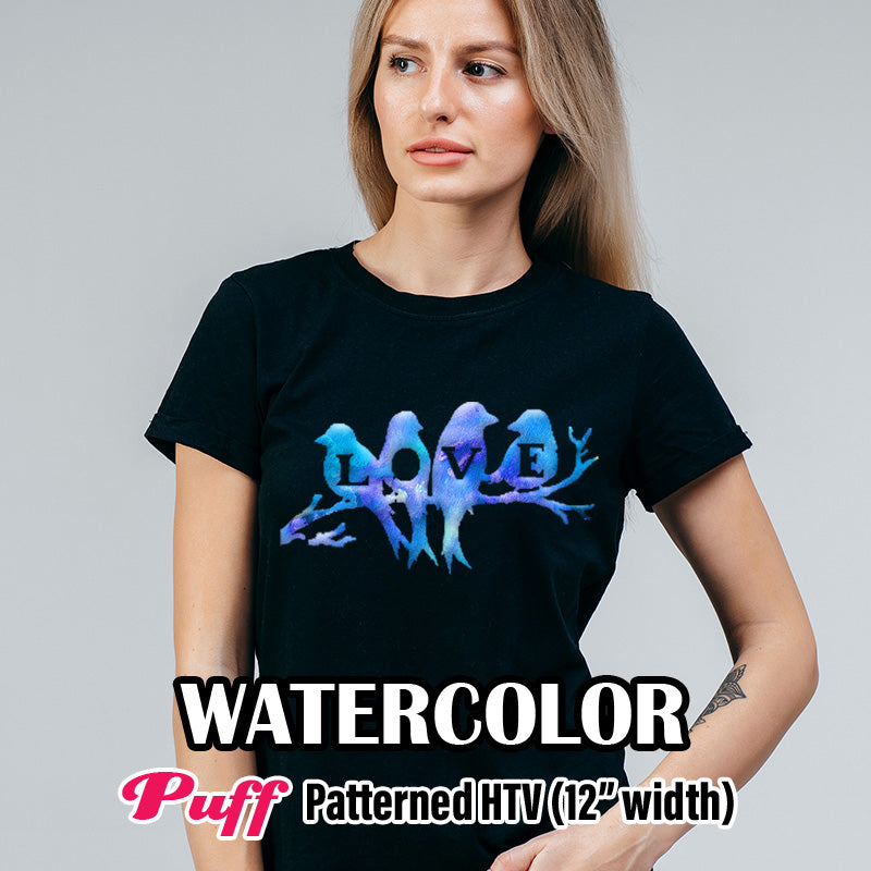 Watercolor Puff Patterned HTV (12" x 12")