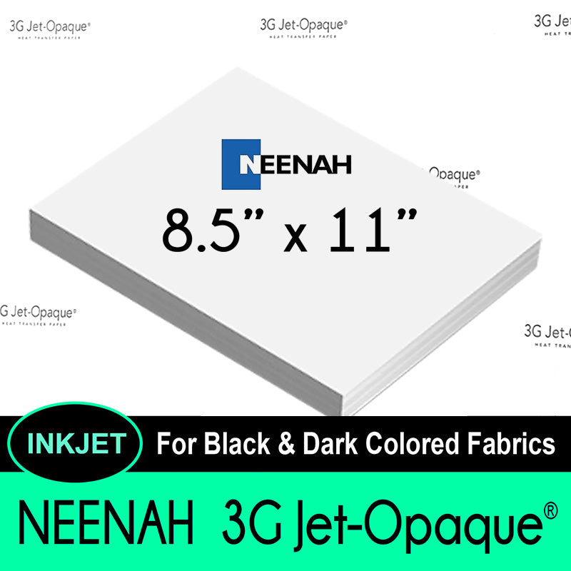 Neenah 3G JET-OPAQUE® Digital Transfer Paper 8.5"x11"(10 Sheets) | Heat