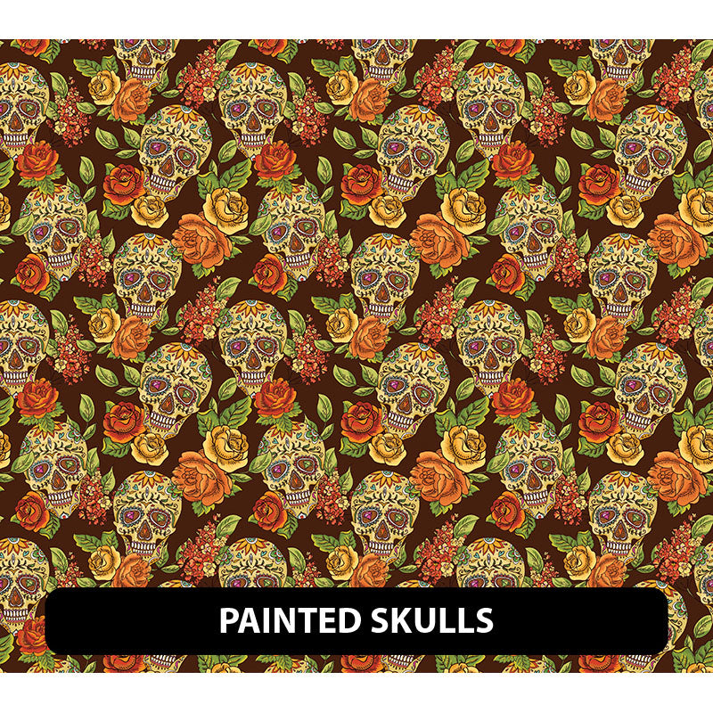 Halloween/ Dia De Muertos Orajet 3164 Patterned Adhesive Vinyl (13.5" x 12")