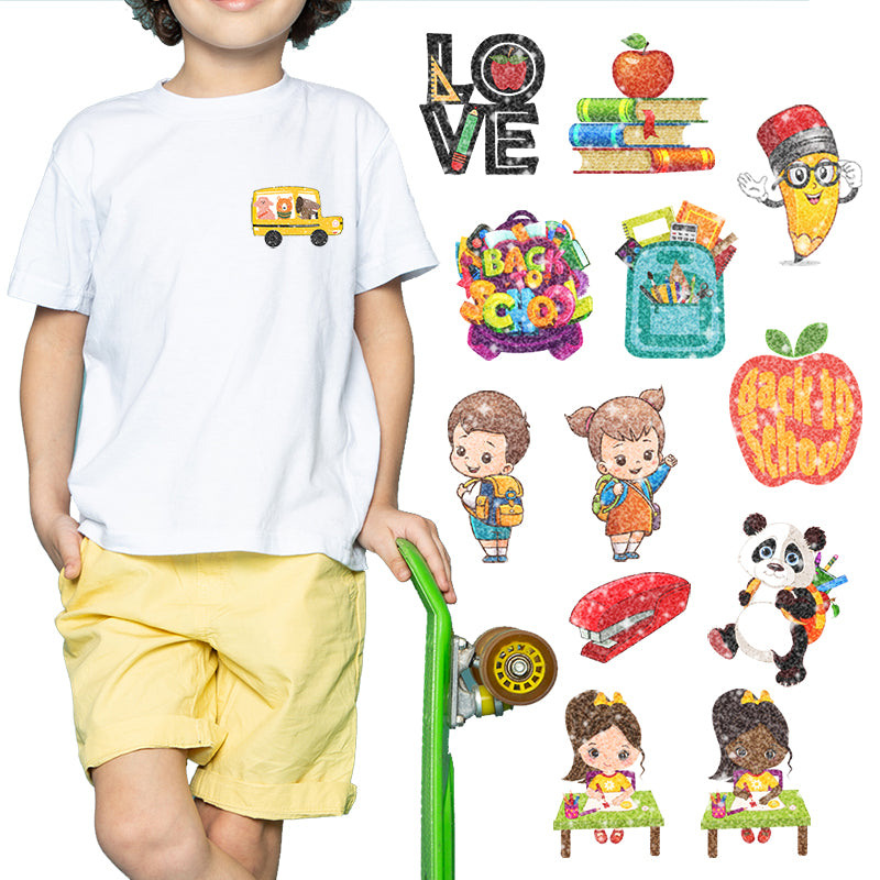 Back To School Theme PAC Glitter HTV (4")