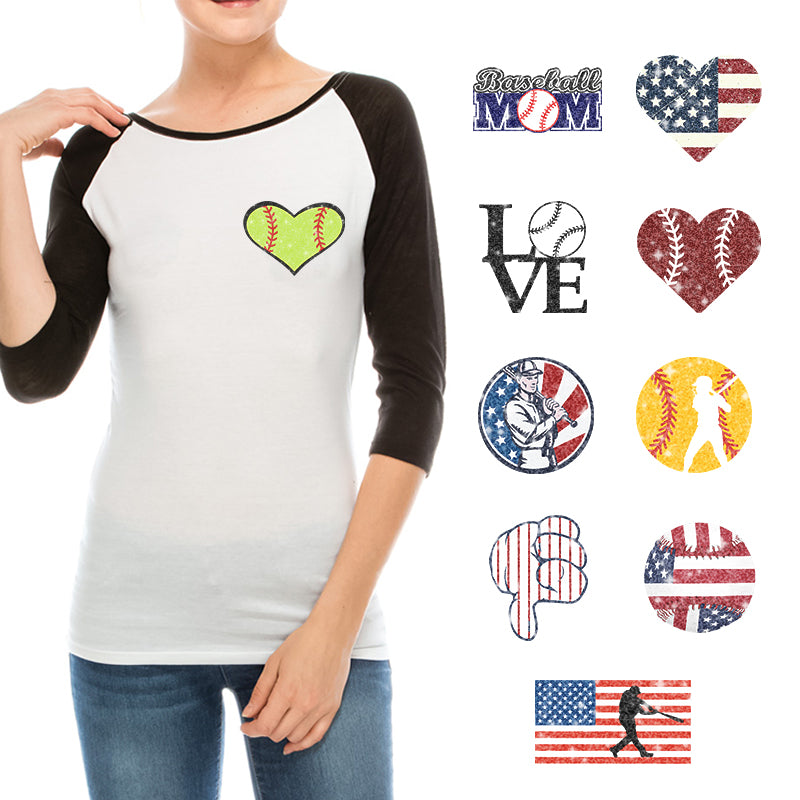 Baseball Theme PAC Glitter HTV (4")