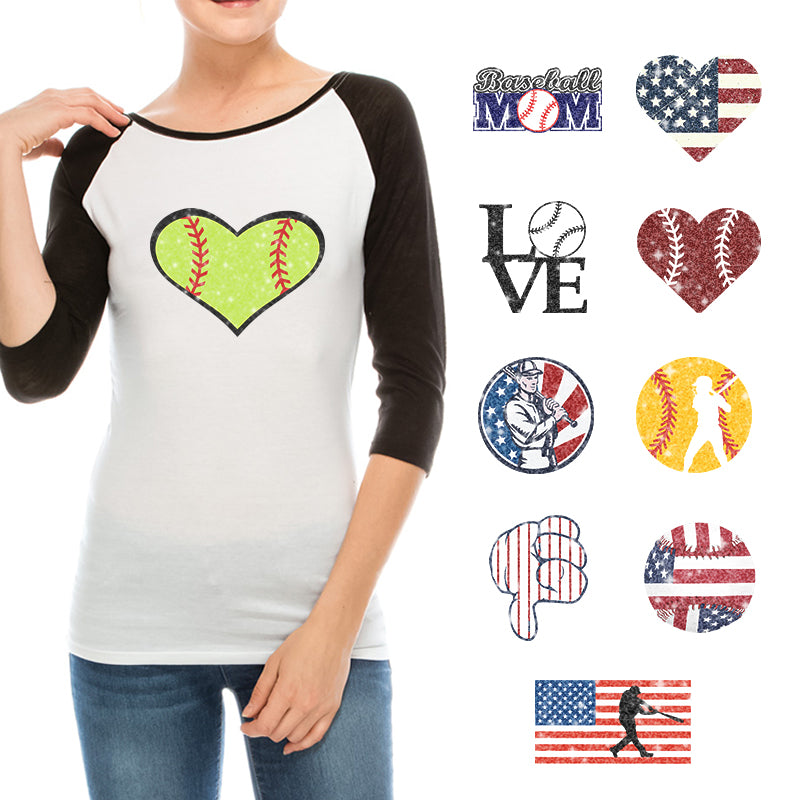 Baseball Theme PAC Glitter HTV (8")