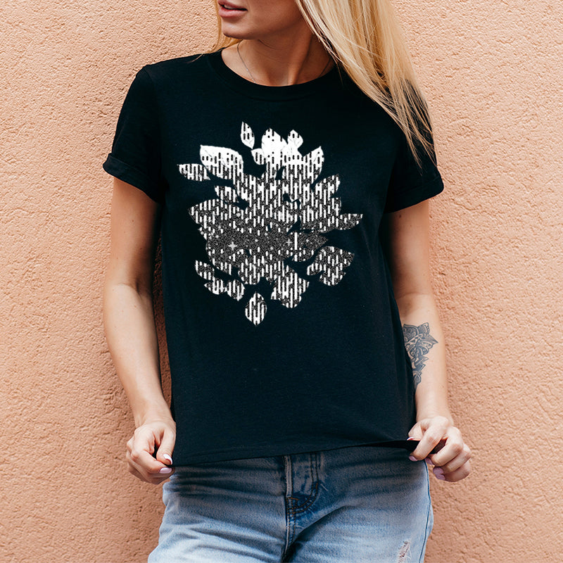 Black & White Glitter Patterned HTV