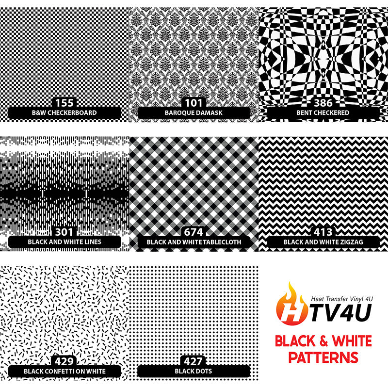 Black & White Orajet 3164 adhesive Pattern