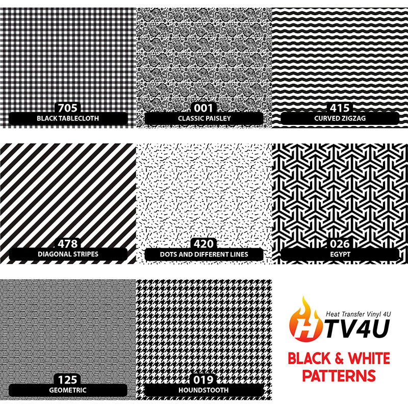 Black & White Adhesive Pattern