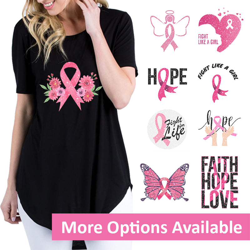 Breast Cancer Awareness Theme PAC Glitter HTV (8")