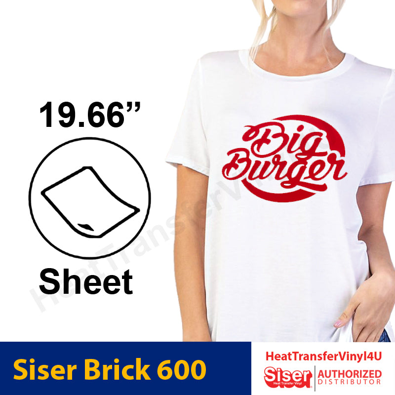 Brick 600 puff Heat Transfer Vinyl (HTV) white or black