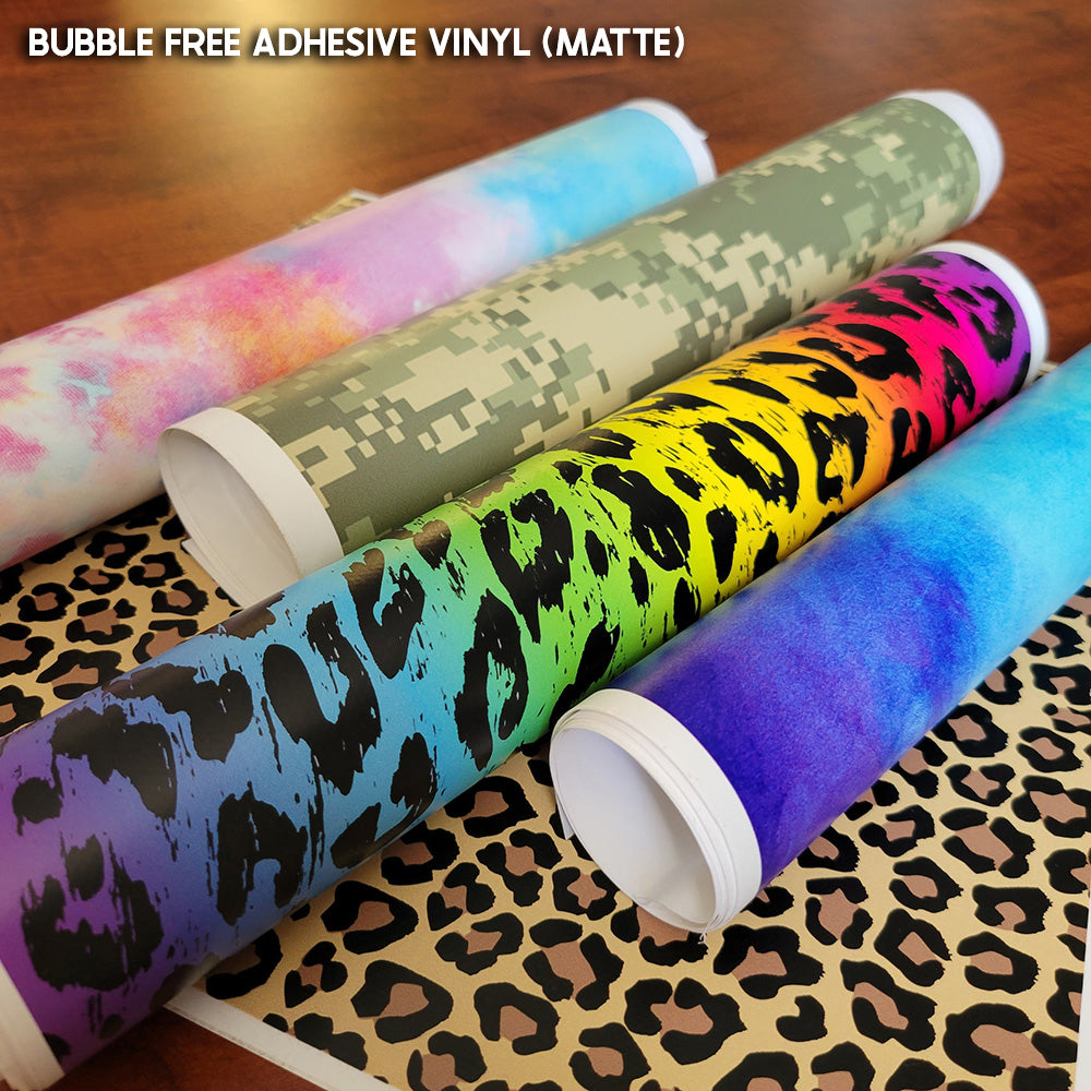 Camouflage Bubble-Free Patterned Adhesive Vinyl (12" x 12")