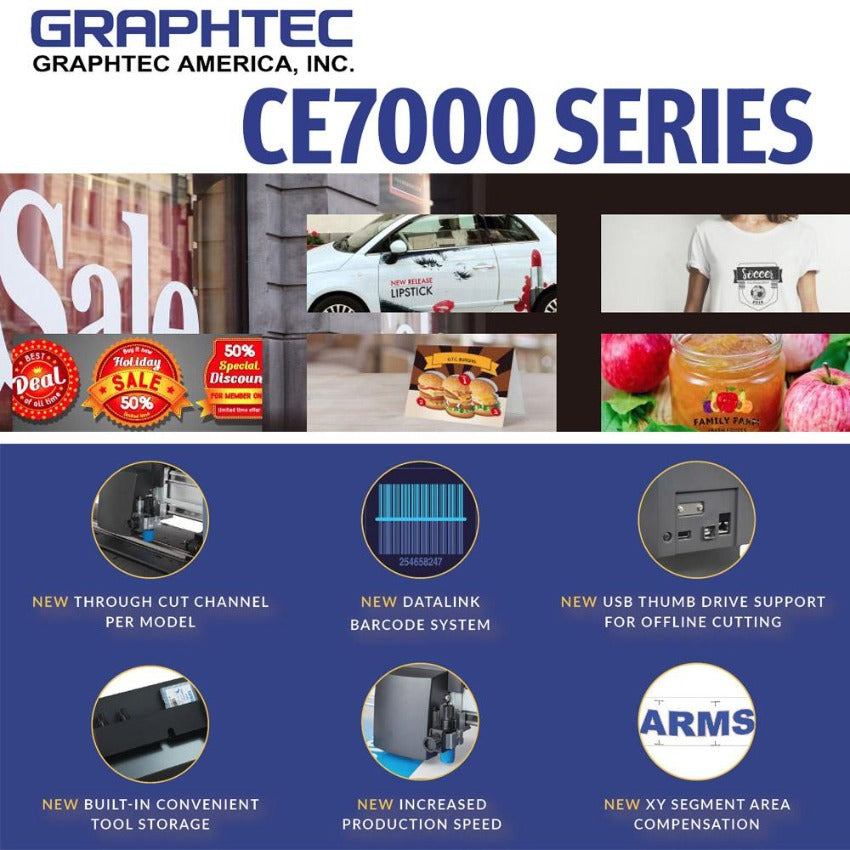 Graphtec CE7000-60 24 Vinyl Cutter with Heat Transfer Vinyl| Coastal  Business