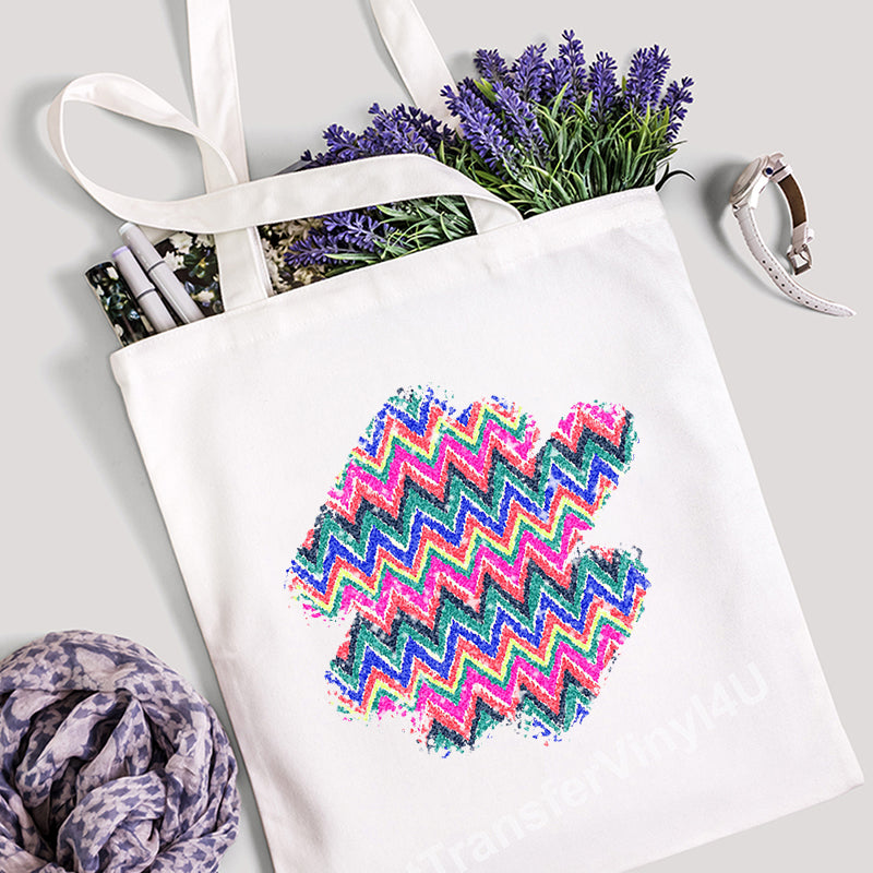 Chevron Glitter Patterned HTV