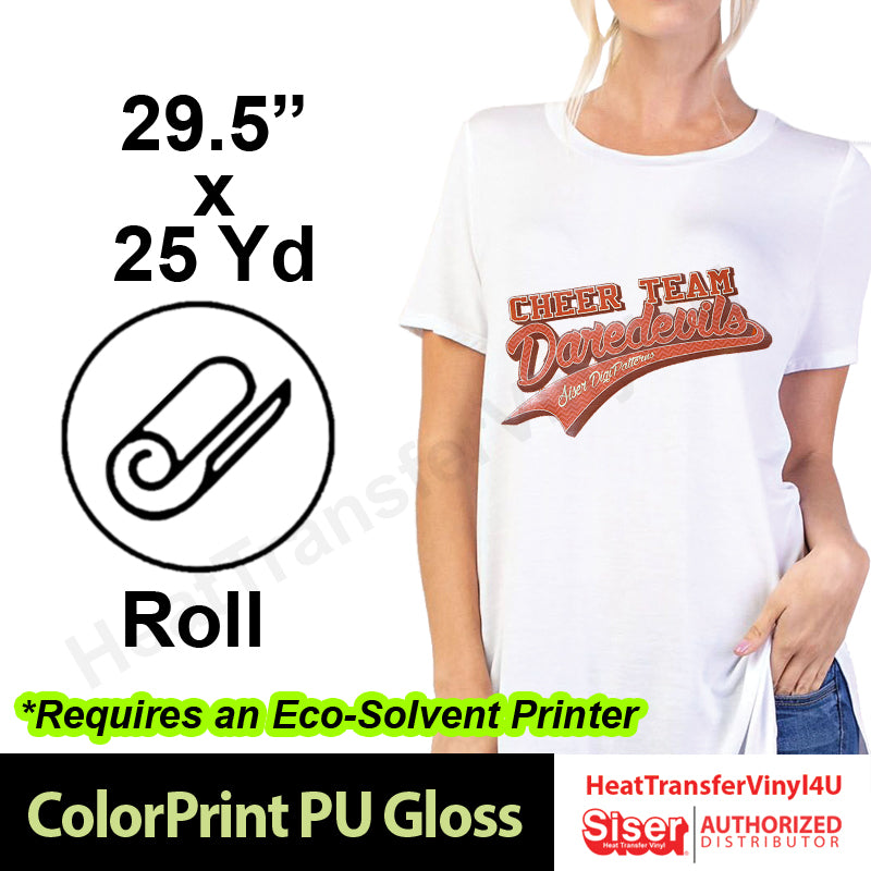 Siser Hi-5 Print Matte Heat Transfer Vinyl for T-shirts 29.5 Roll