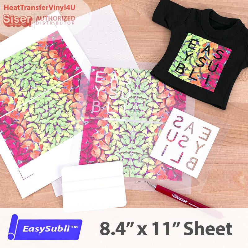 Siser EasySubli™ 8.4 x 11 Sheet  Heat Transfer Vinyl 4u – HEAT TRANSFER  VINYL 4U