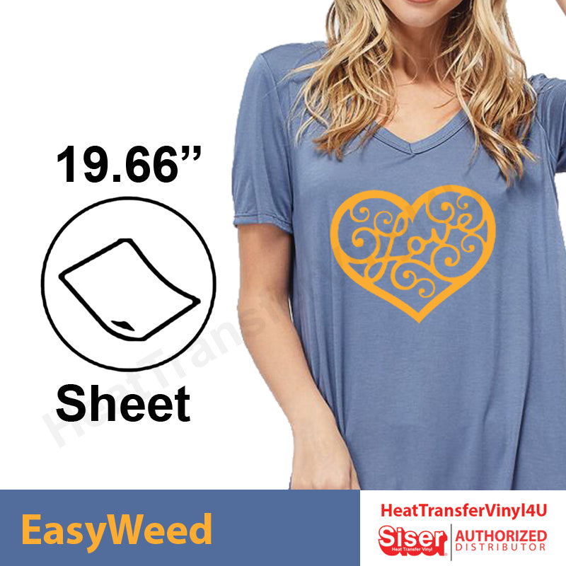 Siser EasyWeed Heat Transfer Vinyl: Yellow, 11.8 x 36 Inches