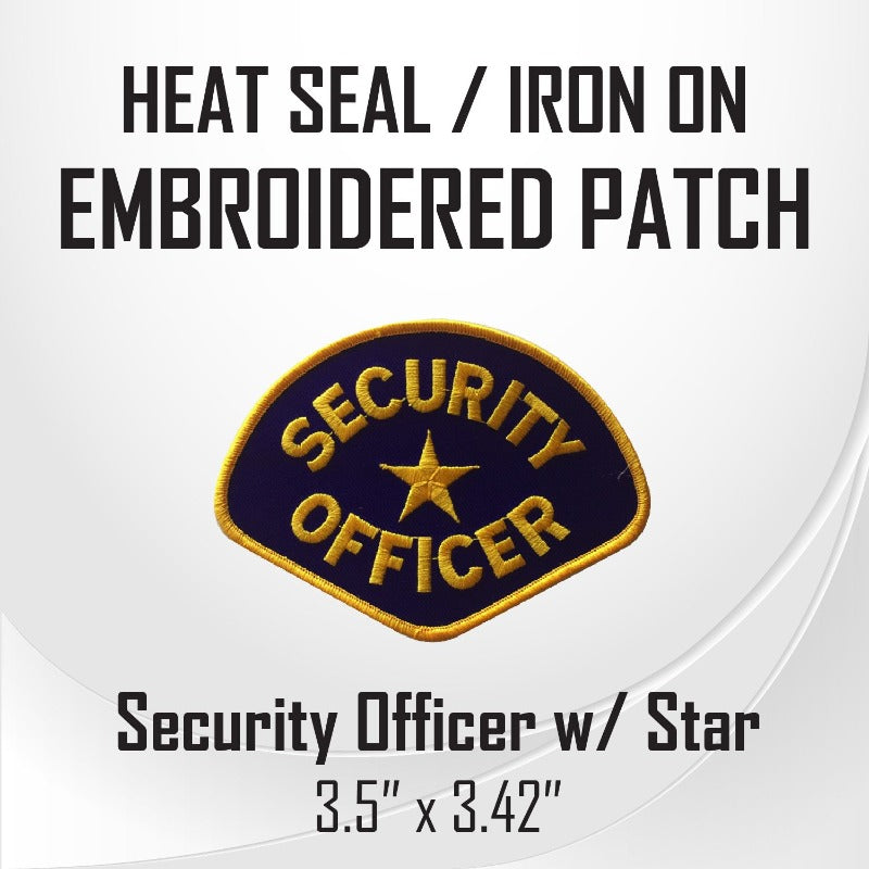 Security Officer w/ Star Embroidered Patch (3.5" x 3.42")