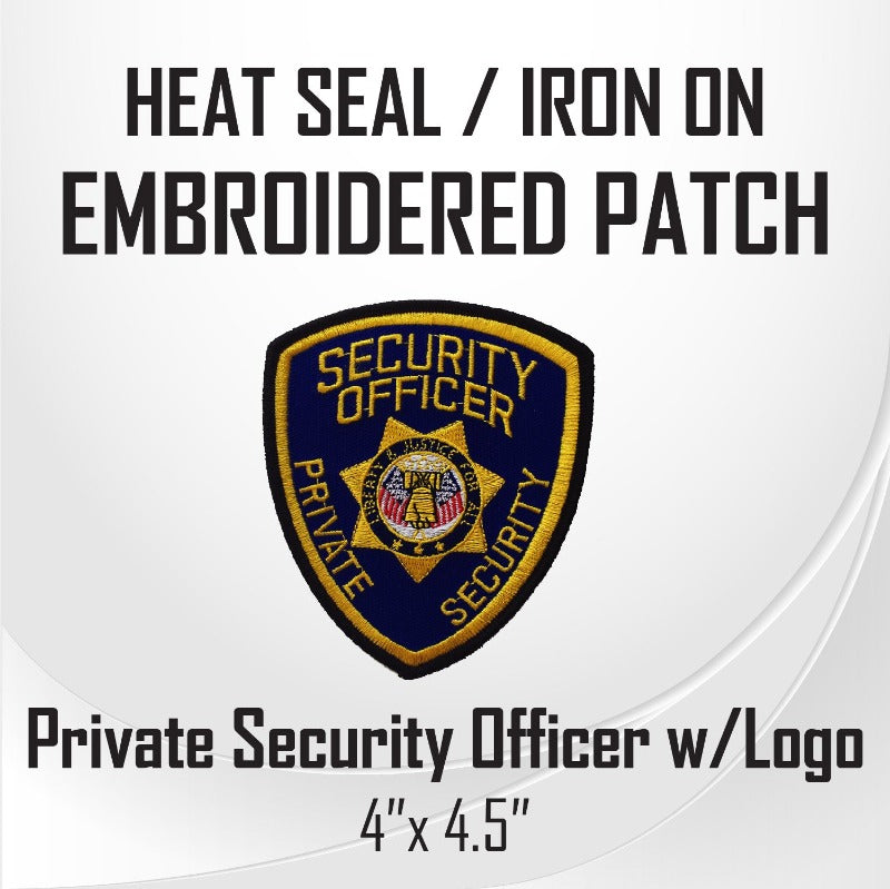 Private Security Officer w/ Logo Embroidered Patch (4" x 4.5")