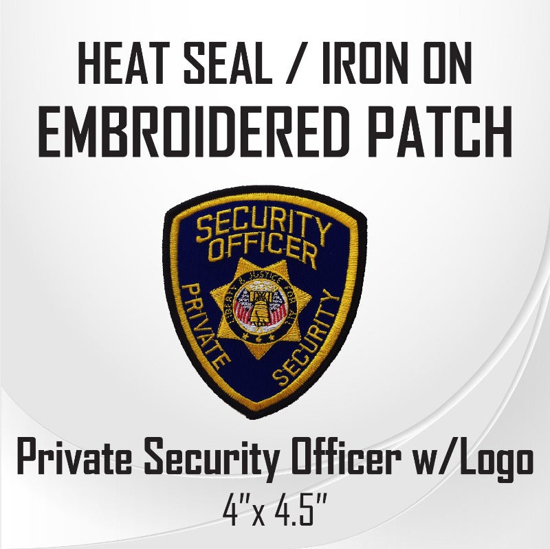 Private Security Officer w/ Logo Embroidered Patch (4 x 4.5)