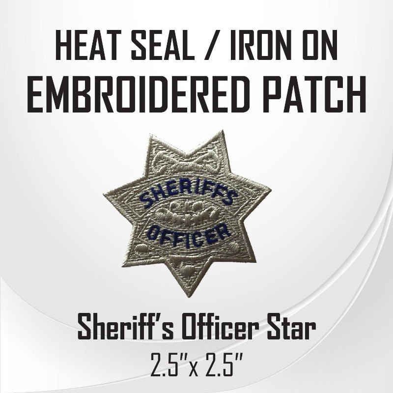 Sheriff's Officer Star Embroidered Patch (2.5" x 2.5")