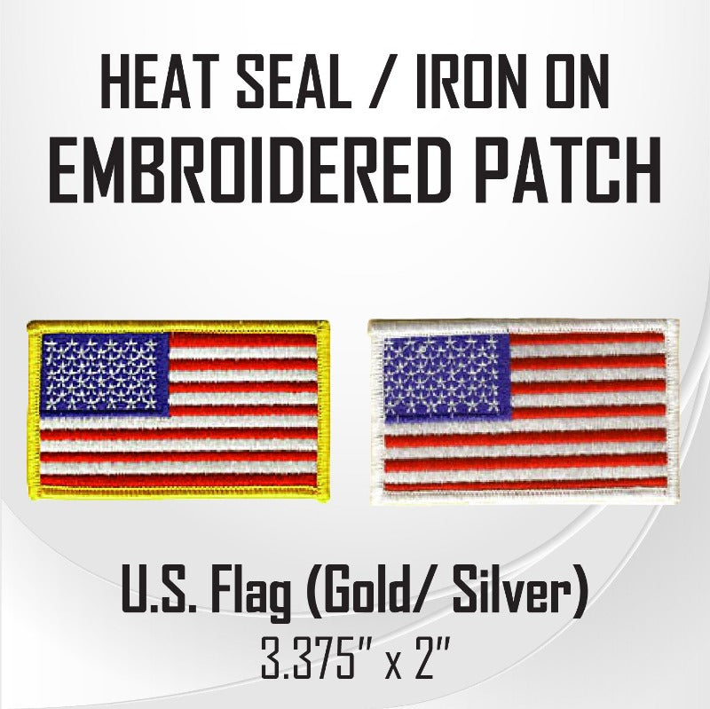 U.S. Flag Embroidered Patch (3.375" x 2")