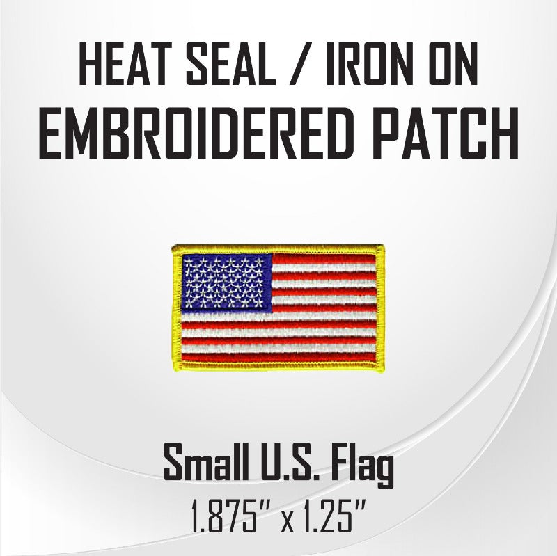 Small U.S. Flag Embroidered Patch (1.875" x 1.25")